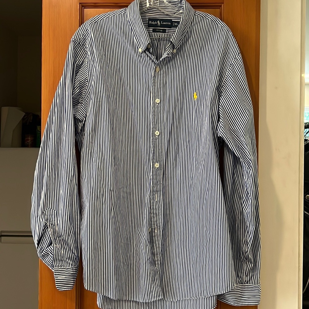 Ralph Lauren striped dress shirt! Like new.